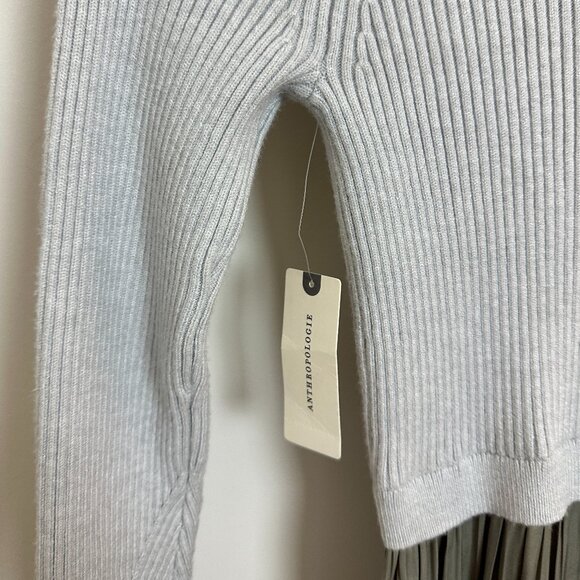 ANTHROPOLOGIE The Thea Twofer Sweater Dress in Grey Size XX-Small NWT - Picture 10 of 11